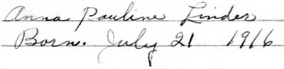 [Birth entry]